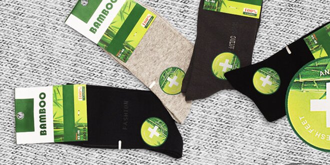 Kvalitní dámské ponožky z bambusového vlákna se zdravotním lemem - mix barev balení 8 ks