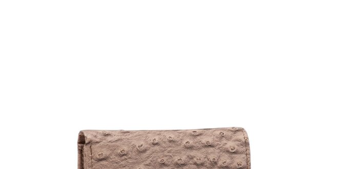 Dámská starorůžová peněženka Lancaster s imitací pštrosí kůže