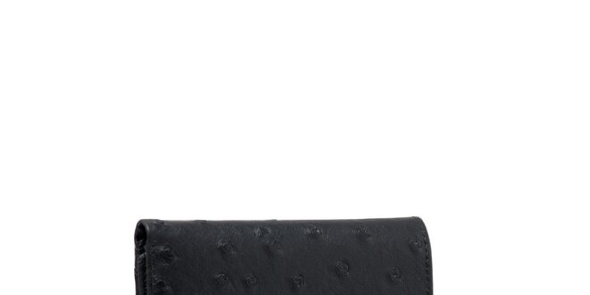Dámská černá peněženka Lancaster s imitací pštrosí kůže