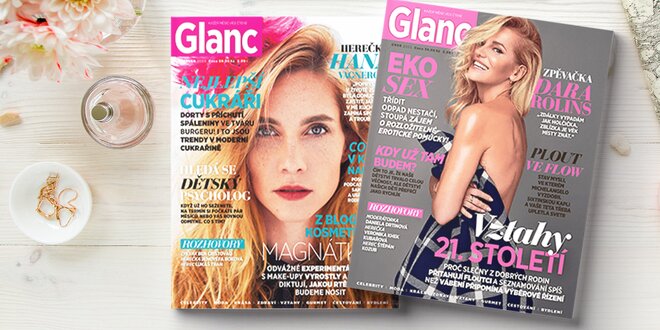 Roční předplatné časopisu Glanc s dárkem a doručením