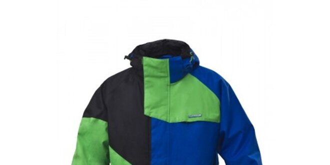 Pánská snowboardová zeleno-modrá bunda Envy