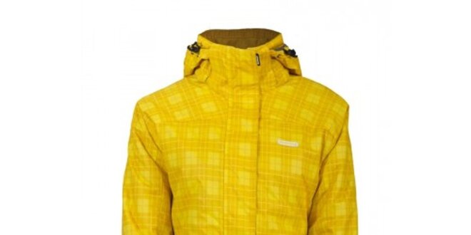 Dámská lyžařská žlutá károvaná bunda Envy