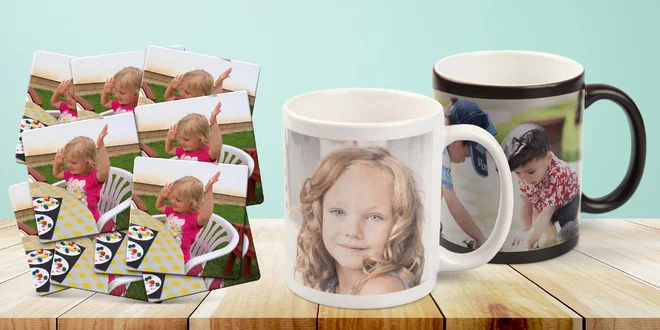 Prostírání, podtácky a hrnky s vlastní fotografií