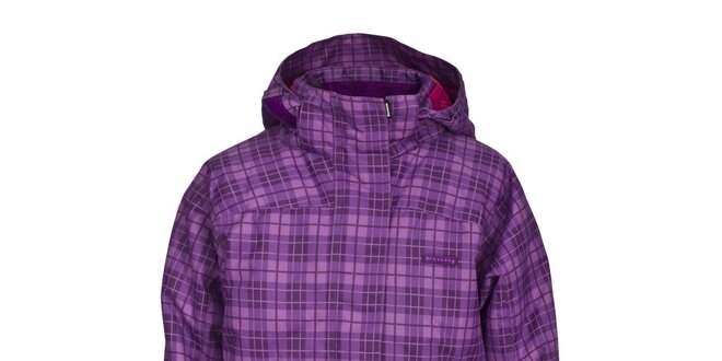 Dámská lyžařská fialová károvaná bunda Envy