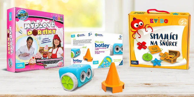Hry od Albi: Mýdlové dortíky i Botley robot
