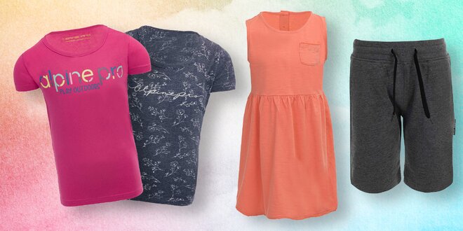 Dětské oblečení Alpine Pro: šaty, trička i kalhoty