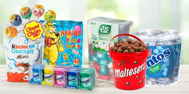 Obří Tic Tac, lízátka Chupa Chups i gumídci Haribo