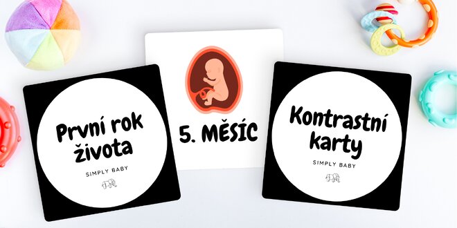 Simply baby: milníkové i kontrastní karty pro nejmenší