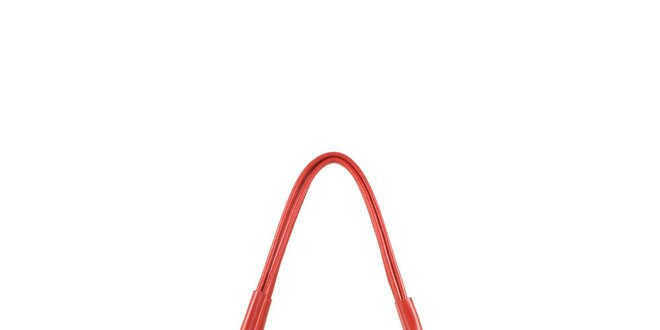 Dámská červená kožená kabelka s odepínacím popruhem Joysens