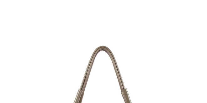 Dámská šedo-béžová kožená kabelka s odepínacím popruhem Joysens
