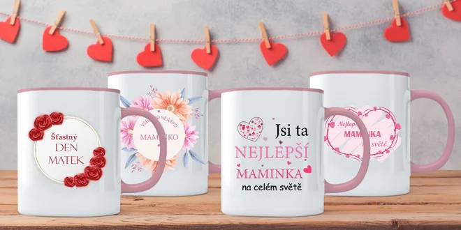 Hrníčky s různými nápisy pro milované maminky