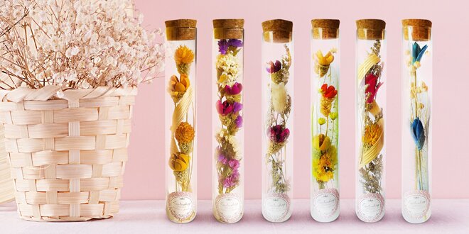 Dekorační baňky se sušenými květinami: 11 variant