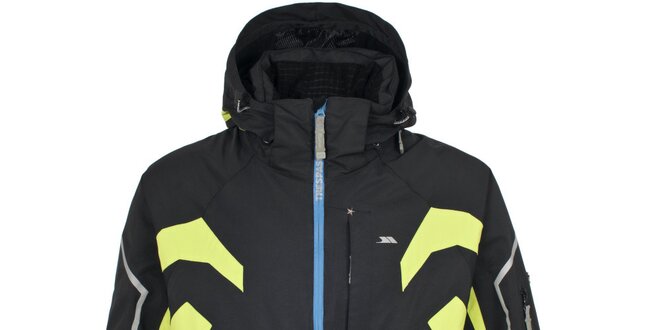 Pánská černá lyžařská bunda s barevnými detaily Trespass