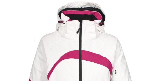 Dámská bílá lyžařská bunda s růžovými detaily Trespass