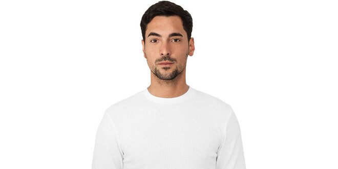 Pánské bílé tričko Urban Classics s dlouhými rukávy