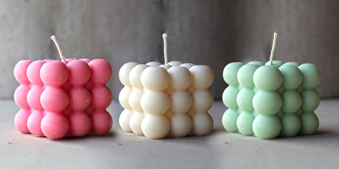 Designové sójové svíčky s minimalistickým vzhledem
