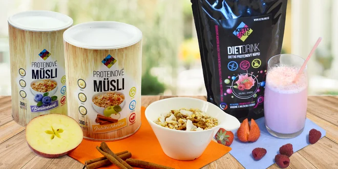 Proteinové nápoje, polévky, kaše, müsli a smoothie