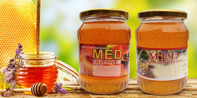 1000 g českého medu: květový i smíšený