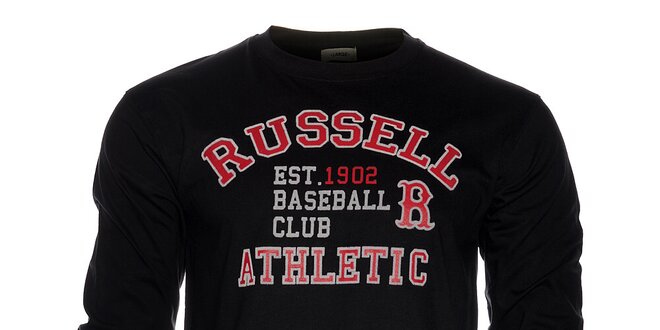 Pánské černé tričko Russell Athletic s potiskem