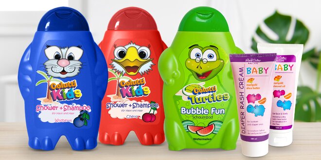 Balíčky pro děti: šampon, sprchový gel i krém