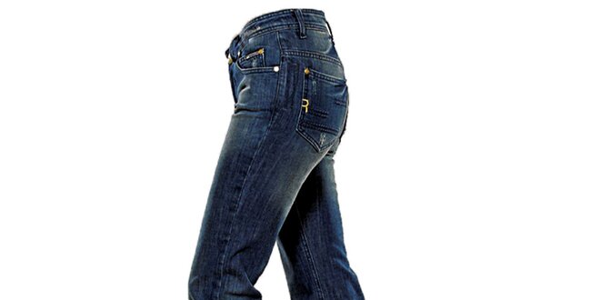 Dámské tmavě modré boot-cut džíny Ruby London