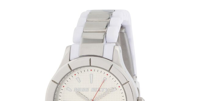 Dámské bílostříbrné analogové hodinky Miss Sixty