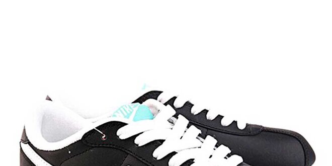Dámské černo-bílé tenisky s modrými detaily Nike