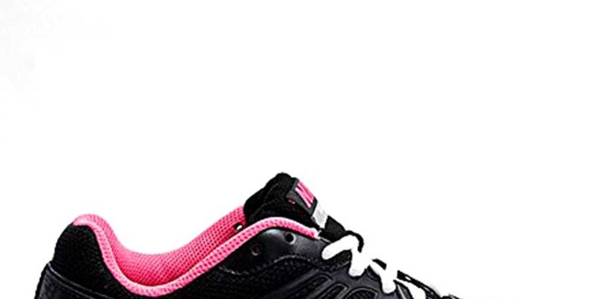 Dámské černo-růžové běžecké tenisky Nike