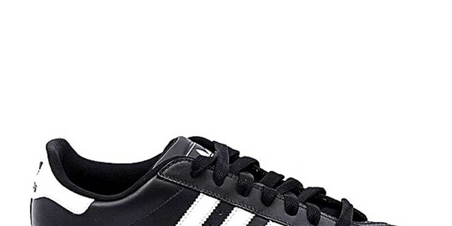 Dětské černo-bílé nízké tenisky Adidas