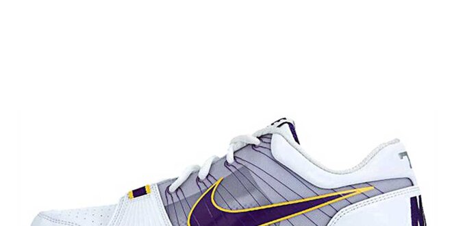 Pánské bílo-šedé tenisky s fialovými detaily Nike