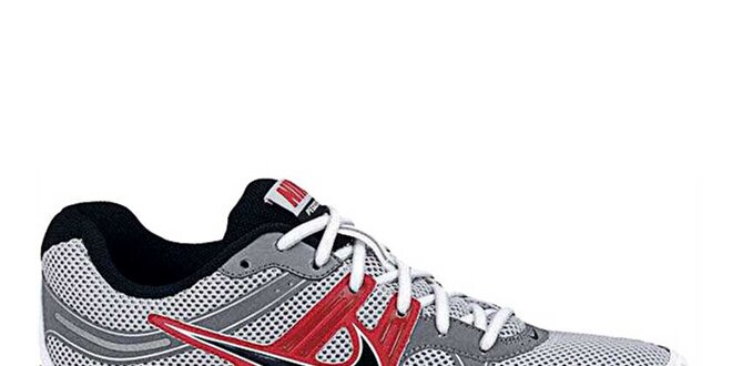 Pánské šedo-červené běžecké boty Nike