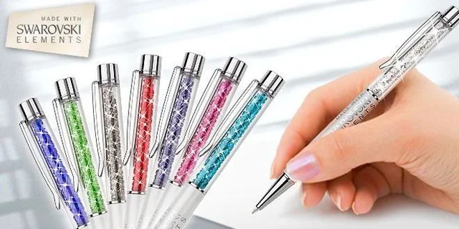 Luxusní dámské pero s křišťály Swarovski