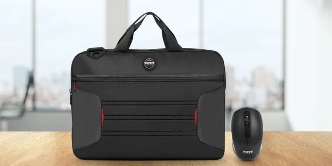 Taška na 14–17" notebook a bezdrátová optická myš