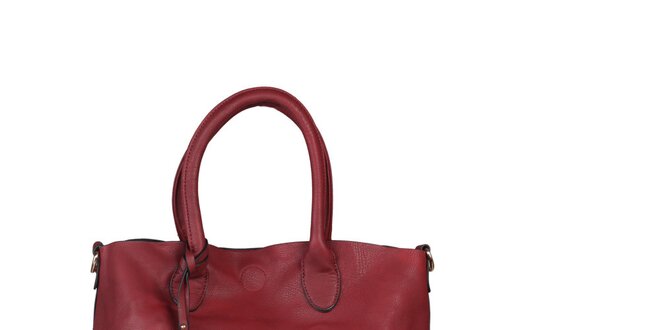 Dámská červená kabelka s vyjímatelnou taštičkou Dudlin