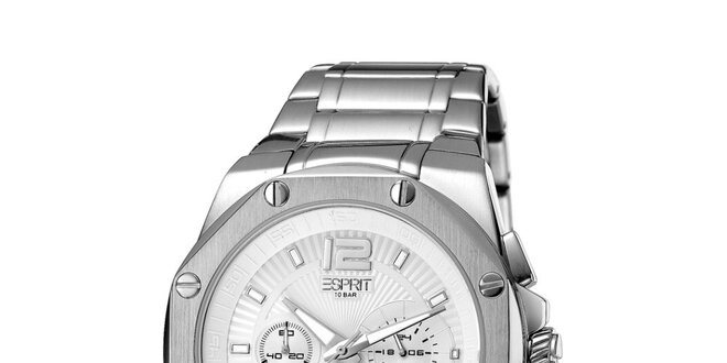 Pánské stříbrné hodinky s ocelovým řemínkem Esprit