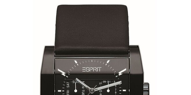 Pánské černé analogové hodinky Esprit