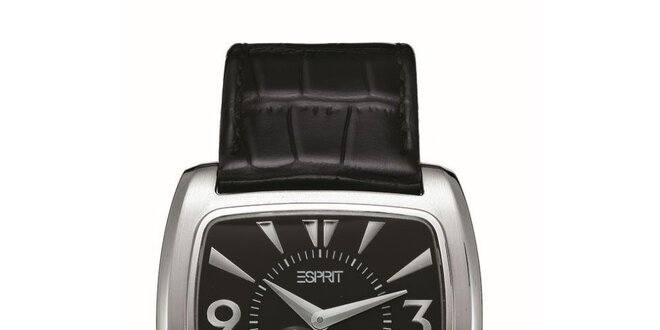 Pánské stříbrné zaoblené hodinky Esprit