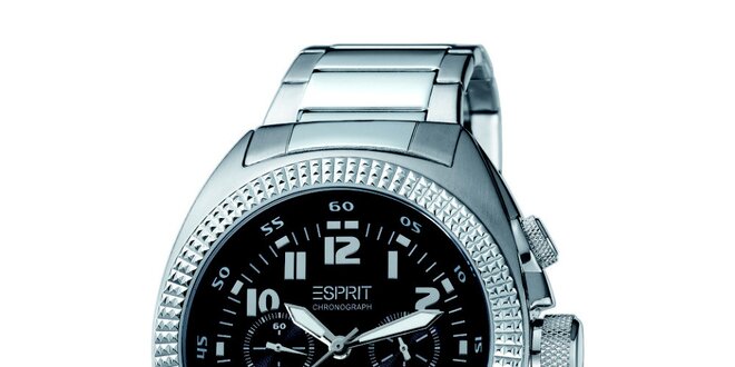 Pánské stříbrné hodinky s ozdobným pouzdem Esprit