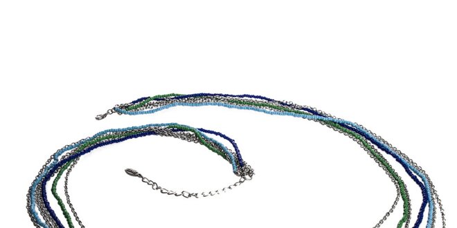 Dámský korálkový náhrdelník se stříbrným řetízkem Esprit