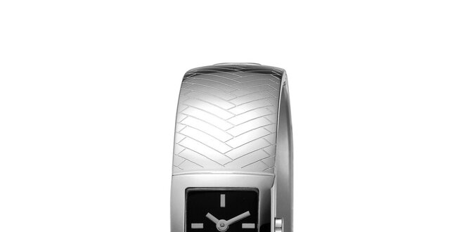 Dámské stříbrně tónované hodinky s reliéfem Esprit