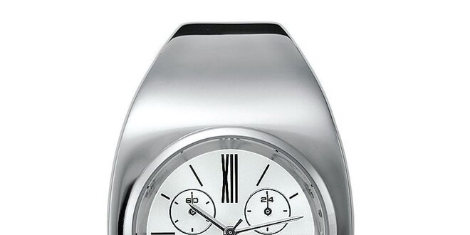 Dámské stříbrně tónované futuristické hodinky Esprit