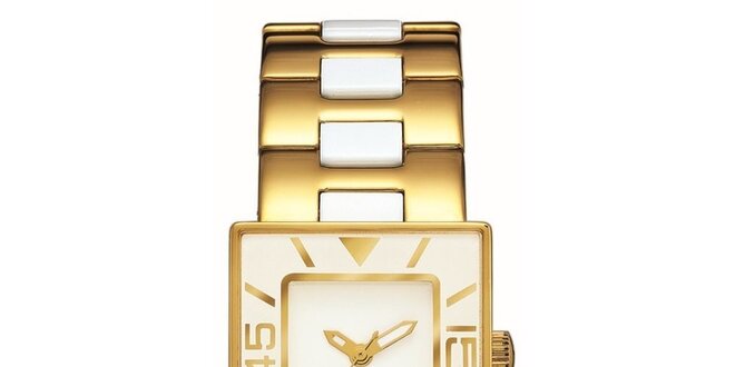 Dámské zlato-krémové hodinky s keramikou Esprit