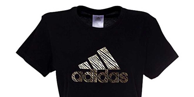 Dámské černo-zlaté triko Adidas