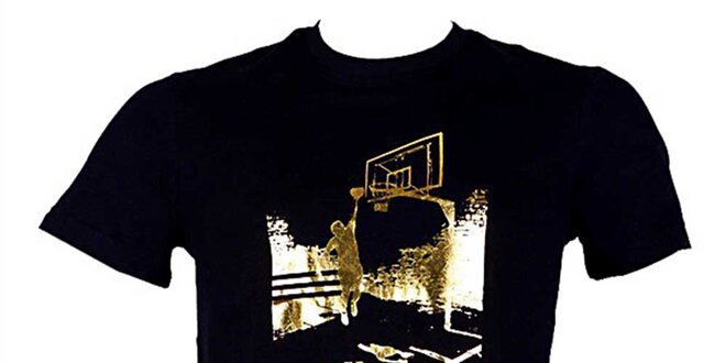 Pánské černo-zlaté tričko Adidas