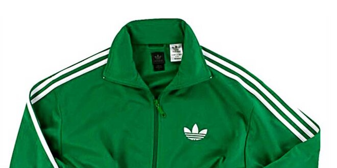 Pánská zelená tepláková bunda Adidas