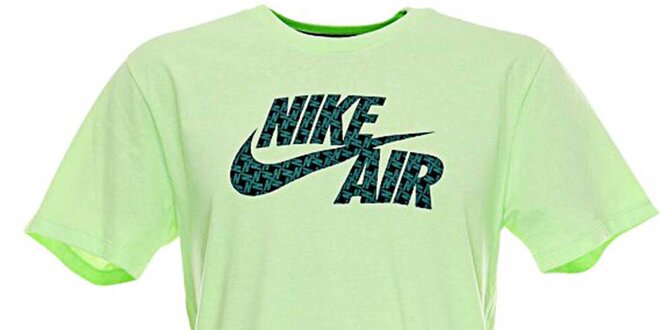 Pánské limetkově zelené tričko s potiskem Nike