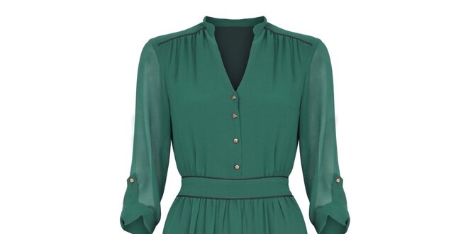 Dámské smaragdově zelené šaty Uttam Boutique