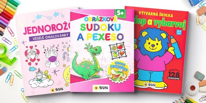 Zábavné omalovánky i obrázkové sudoku pro děti