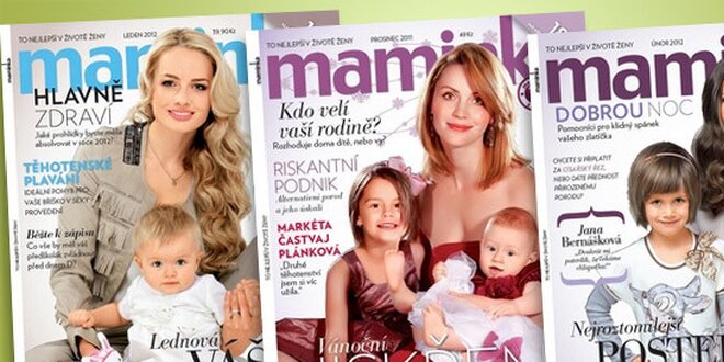 12 čísel časopisu Maminka + další čtení pro maminky navíc