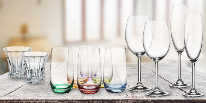Československé křišťálové sklo na vodu i alkohol
